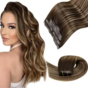 LaaVoo Seamless Clip in Hair Extensions Real Human Hair Invisible PU Weft 7 Counts Outdoorfun TikTokShopBlackFriday