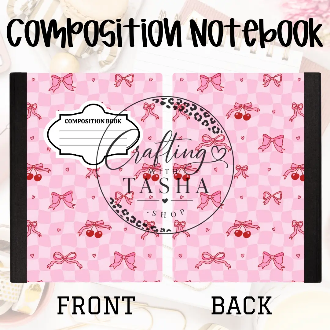 Cherry/Bow Composition Notebook