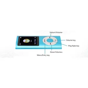 Aluminum Alloy MP3 Player, 1.8 Inch LCD Screen Slim Portable HiFi Music Player