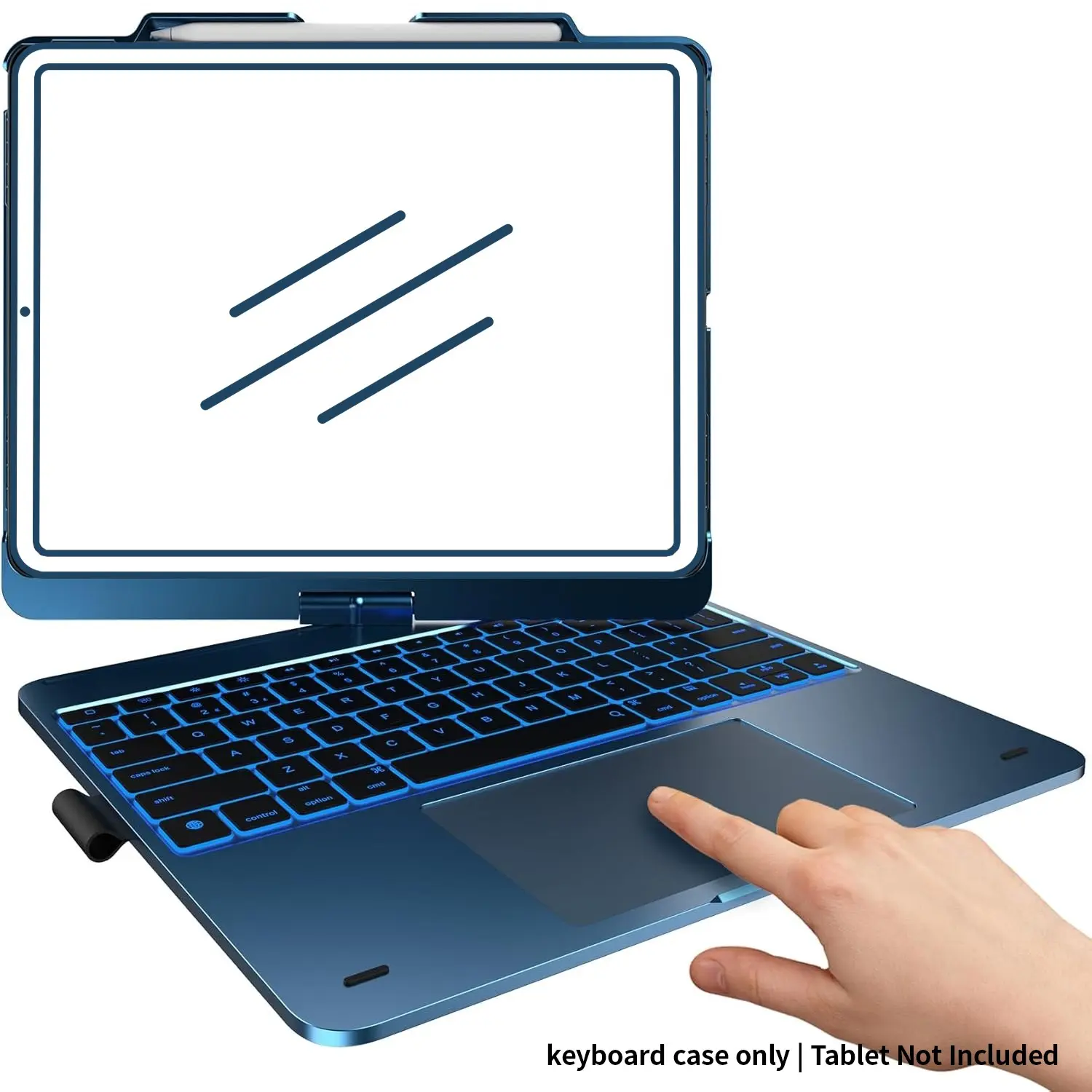 [Only Keyboard Case, Tablet Not Included]Keyboard Case for iPad Air 13 inch(M3/M2)&iPad Pro 13(M5/M4),iPad Pro 12.9(6th/5th /4th/3rd Gen) Case with Keyboard,360° Rotatable,Toupad,Backlits,Pencil Charging, Cool Tech Cover, Tablet Accessories