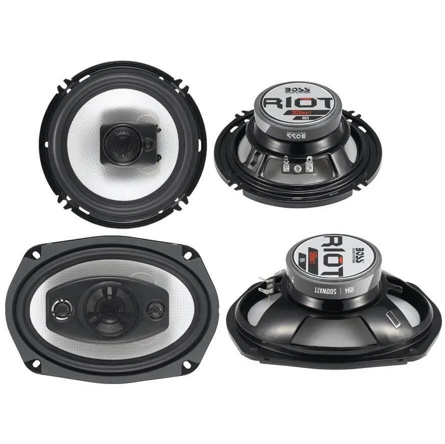 Boss Riot R94 6x9" 500W 4 Way Car and R63 6.5" 300W 3 Way Coaxial Audio Speakers