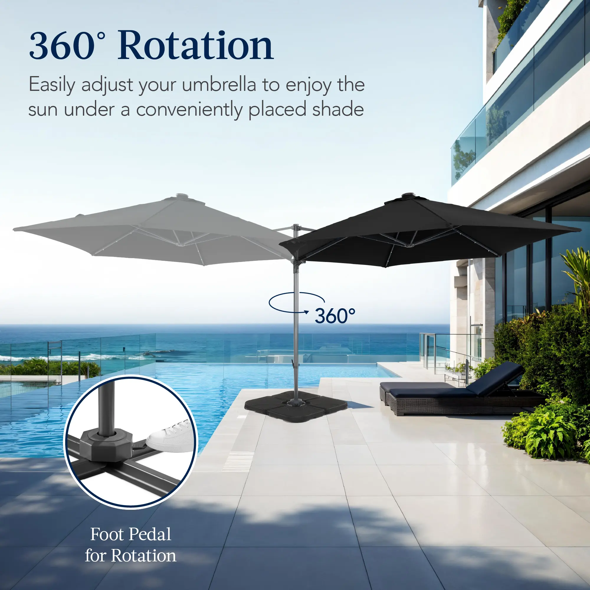 best choice products 10ft solar led patio umbrella Lighted w/ Tilt Adjustment, UV-Resistant Fabric as the handle on the pole moves up and down to adjust your umbrellas angle Best Choice Products 10ft Solar