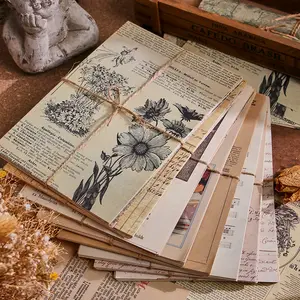 Vintage Journal Material Pack, 30 Sheets DIY Scrapbook Supplies, Retro Handmade Notebook Kit, Decorative Sticker Packs, Perfect for Craft Projects