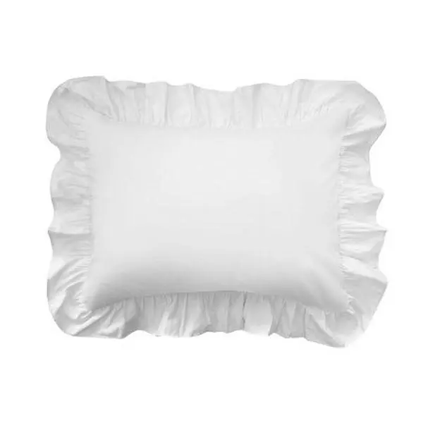 Classic Elegance, white Square Pillow with Folded Edge Fabric Detail