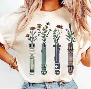 Floral Lightsaber Shirt, Galaxy's Edge Trip, Gift for her