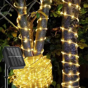 Solar Rope Light Waterproof IP65 39FT 100LEDs Outdoor LED ‎ Solar Outdoor Lights for Party Garden Yard Home Wedding Christmas Halloween Holiday Tree Decoration Lighting