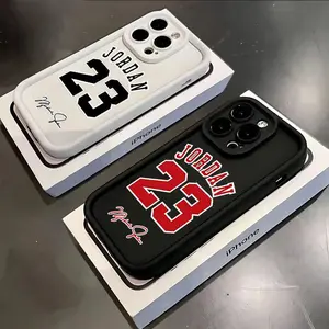 Super Star J-Jordan 23 Basketball Pattern Phone Case for IPhone17 16 15 14 13 12 11 Pro Max Luxury Shockproof Protection Smartphone Cover.QXB481