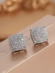 Stylish Square Synthetic Zircon Studs Earrings Jewelry for Women, Perfect Daily Accessories for Effortless Elegance and Versatility