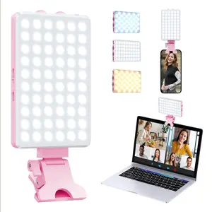 USB Rechargeable Portable Selfie Fill Light, 80LEDs Clip-on Phone Light, Cell Phone Light, Selfie Light for iPhone, Phone, iPad, Laptop, Makeup, Live Streaming, Vlog