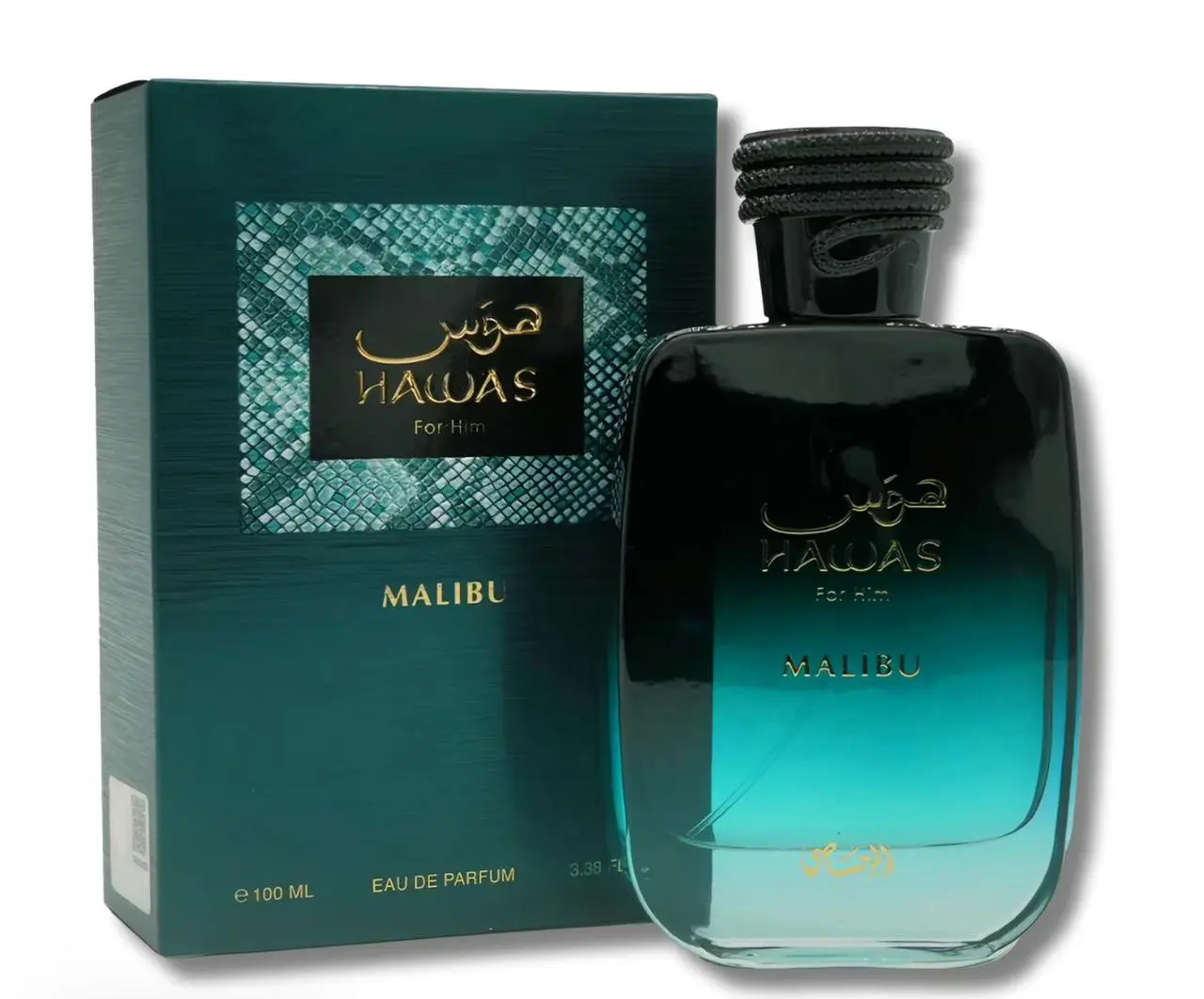 Rasasi Hawas Malibu Eau de Parfum 3.4 oz (100ml) for  Men | Fresh Fruity Aquatic Fragrance