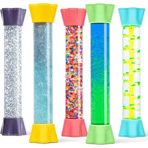 Special Supplies Liquid Motion Bubbler Toy Cool Tubes Colorful Hourglass Timer with Droplet Movement, Bedroom, Sensory Play for Home or School (Style 2)