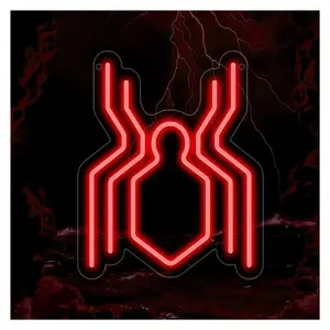 Sign Illuminated Spider Neon Sign For Wall Decor Light USB Powered For Home Man Cave Bar Pub Business Restaurant Room Home 23.6cm×27.94cm Sign Illuminated