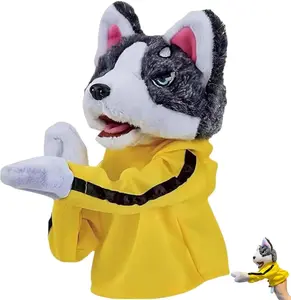 Kung Fu Husky, Punching Puppet, Dog Hand Puppet - Boxing Puppets, Kung Fu Animal Toy Husky Gloves with Sounds and Boxing Action, Boxing Puppet for Kids & Gifts.