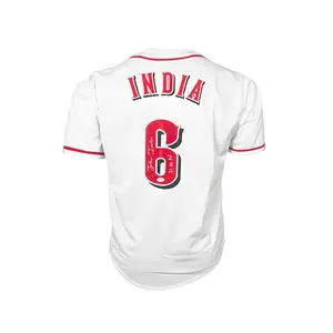Jonathan India Signed 21 NL ROY Inscription Custom Cincinnati White Baseball Jersey PSA