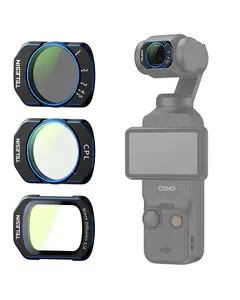 TELESIN Filter Kit for DJI Osmo Pocket 4/3, Xtra Muse–VND 1-5 Variable ND, CPL & 1/4 Black Mist Filters, HD Optical Glass, Multi-Coated Lens Filters Set, Accessories for Travel Vlog Cinematic Video