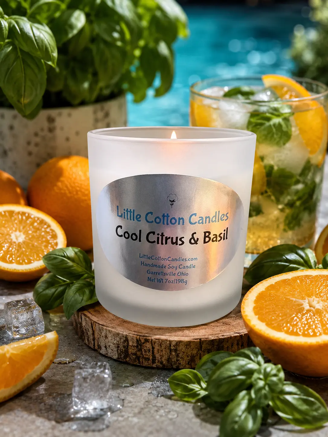 Cool Citrus & Basil Soy Candle