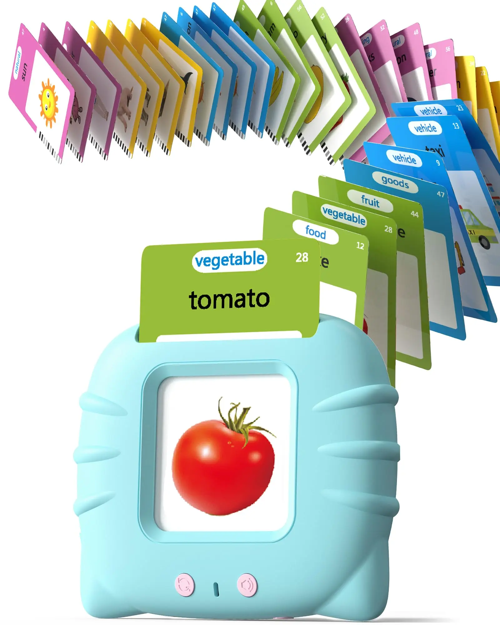 Cat Design Talking Flash Card Learning Machine, Kids English Language Early Education Flash Cards Reader, Educational Voice Flash Card Toy for Toddlers Cat Shaped Kids Flash Card Reader, English Early Education Talking Flash Learning Machine Toy
