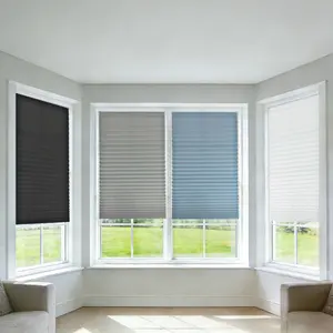 1pc-Adjustable Pleated Sunshade Curtain, Easy Install & Remove, No Drilling Required, Spring Summer Shade & Light Blocker, Universal for Room Living Room Office Windowshades Non Drill Blinds