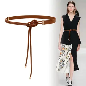 Women’s Skinny Tie Knot Belt – Fashion Adjustable Waist Rope Belt | Decorative Dress Belt for Dresses, Coats & Outfits