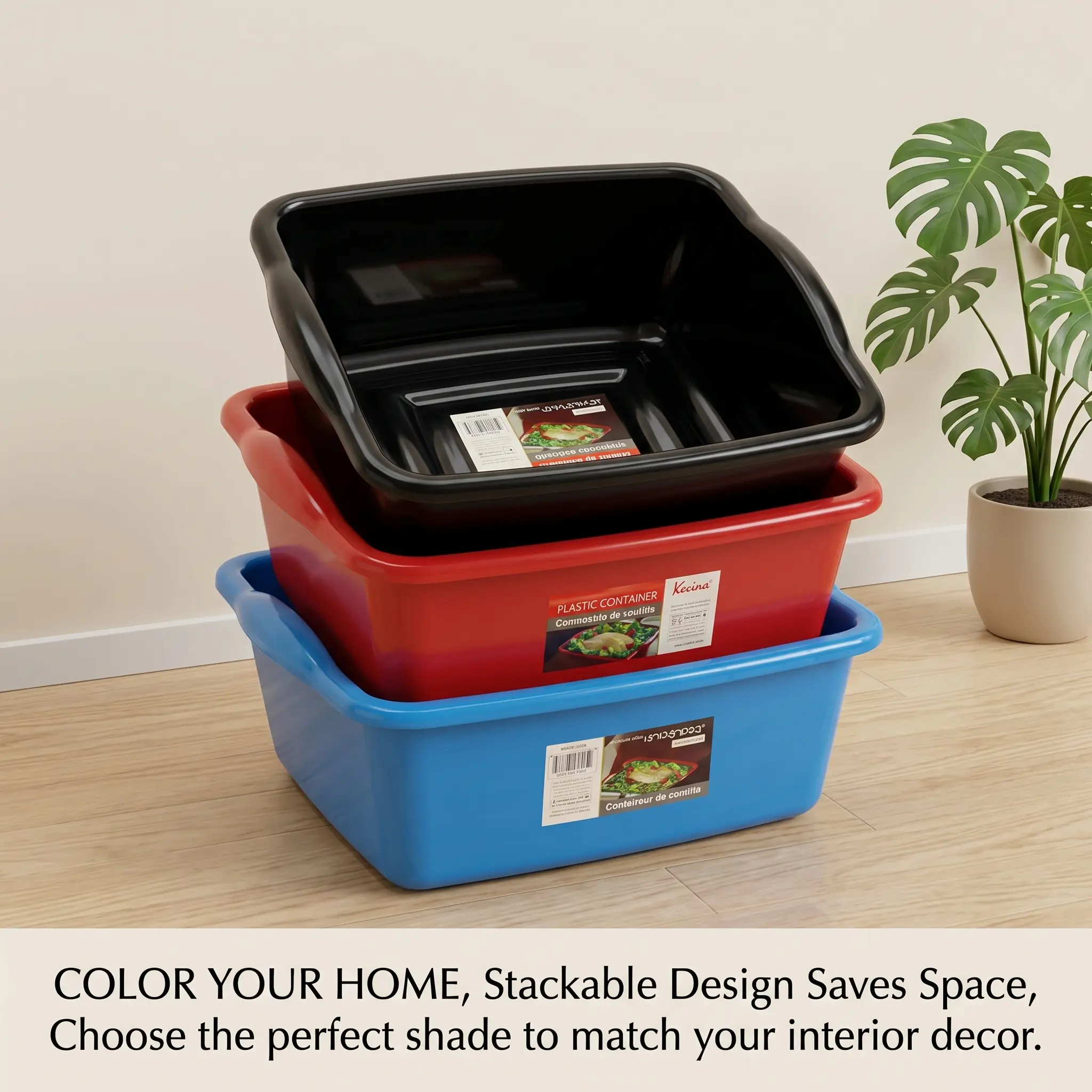 Multi-Purpose Basin - Food Grade, Durable & Easy to Clean! Perfect for Kitchen, Laundry & Storage（random color）