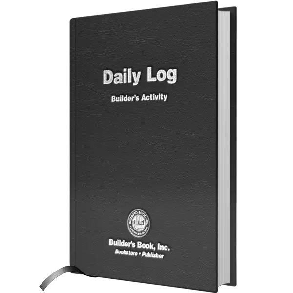 Builder's Book Inc. Daily Log Builder's Activity Hardcover Log for Construction Professionals