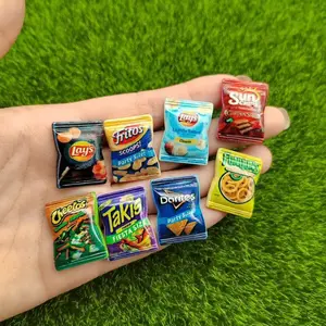 Simulation Potato Chip Candy Blocks DIY Cream Glue Homemade Hair Clips Phone Case Accessories Resin Parts, Creative Craft Supplies Diy Accessories Set