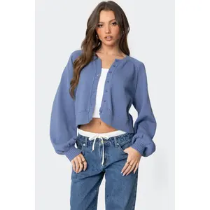 Sammi Puff Sleeve Knit Cardigan