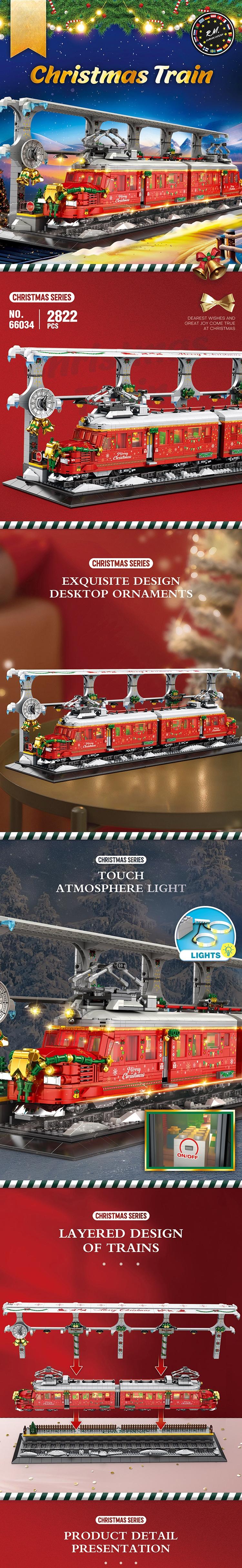 [BARWEER](SHIP FREE) Christmas Train Christmas Collection Gift Toys Bricks 2822PCS Closeout Sale