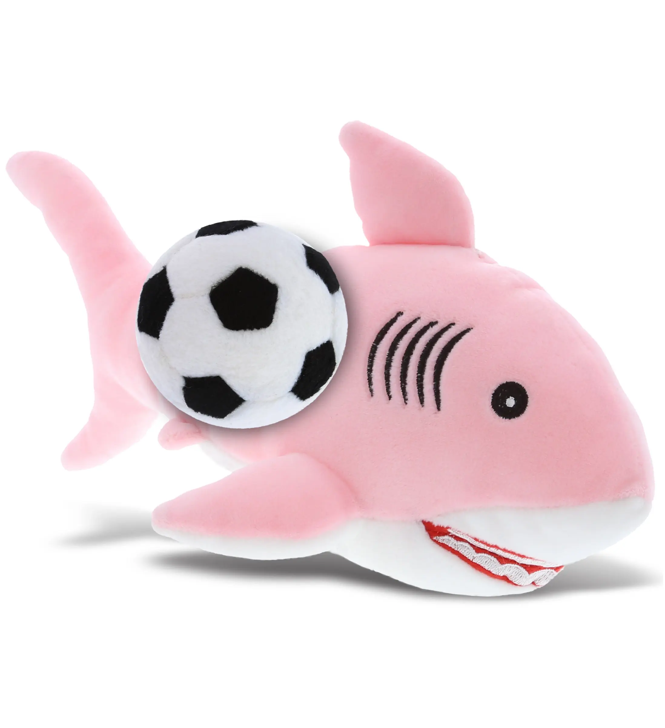 PLUSH SOCCER BALL - BABY SOFT PLUSH - PINK SHARK