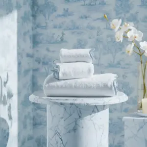 Luxury Scallop Piping Bath Towel Sets (6-Piece)