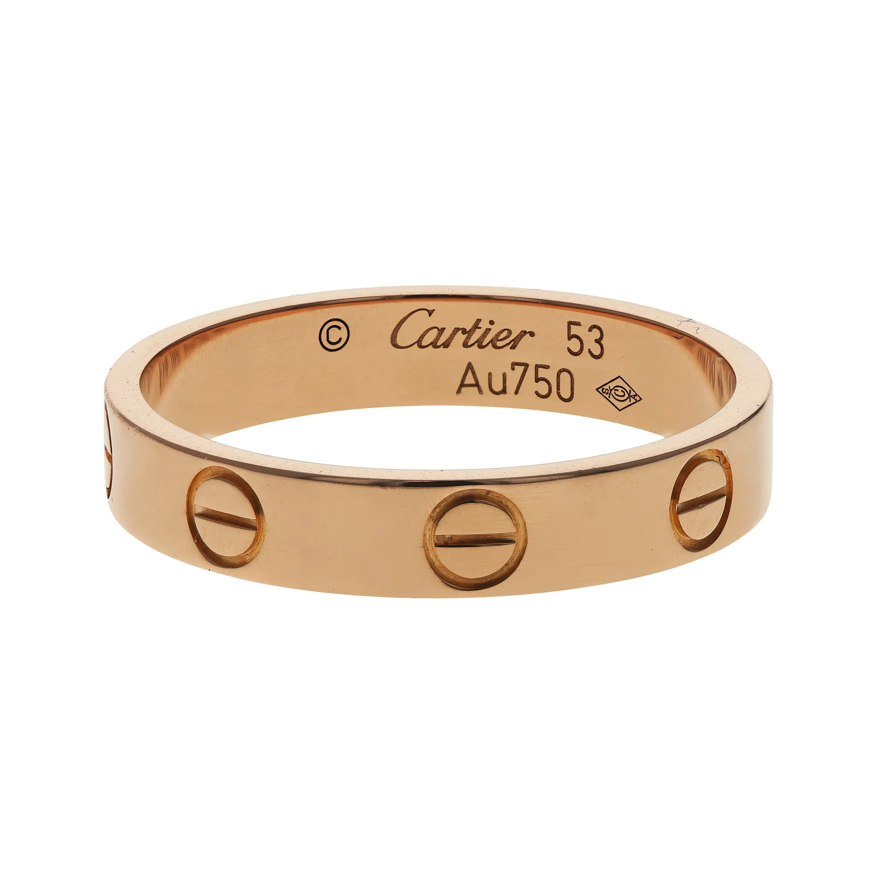 Pre-owned Cartier Love Ring Size 53