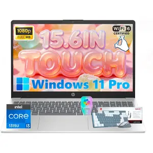 HP 2026 Touchscreen Laptop Computer for Student & Business, 8/16/32GB RAM ,256GB/512GB/1TB SSD Windows 11 Pro, Intel Core i3-1315U (Up to 4.5GHz), 15.6" LED, Copilot AI, Numeric Keyboard, Type-c, Patented KB Kit