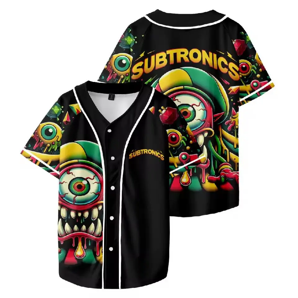 Subtronics Merch Baseball Jersey Unisex Short Sleeve Streetwear Shirt