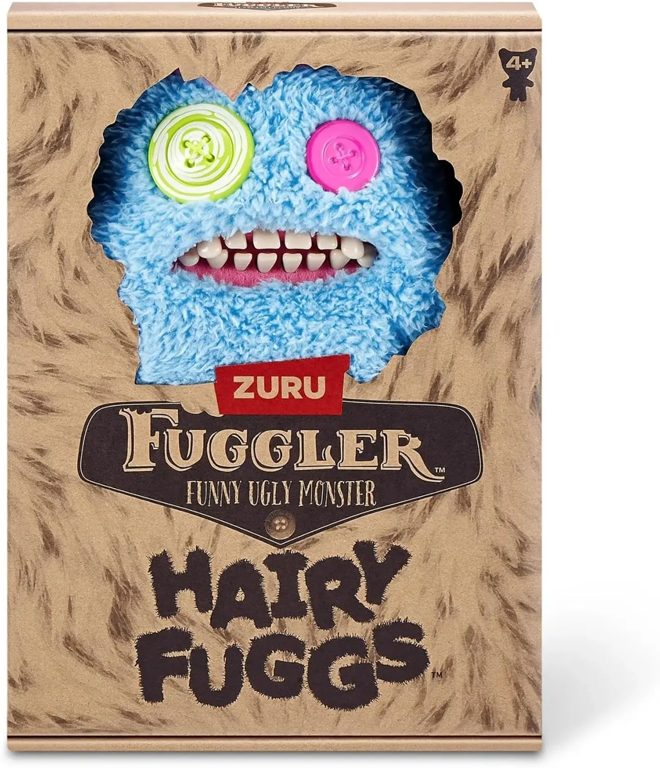 ZURU Fugglers Hairy Fuggs - Funny Ugly Monster Plush - 9 inches (Sasquoosh)