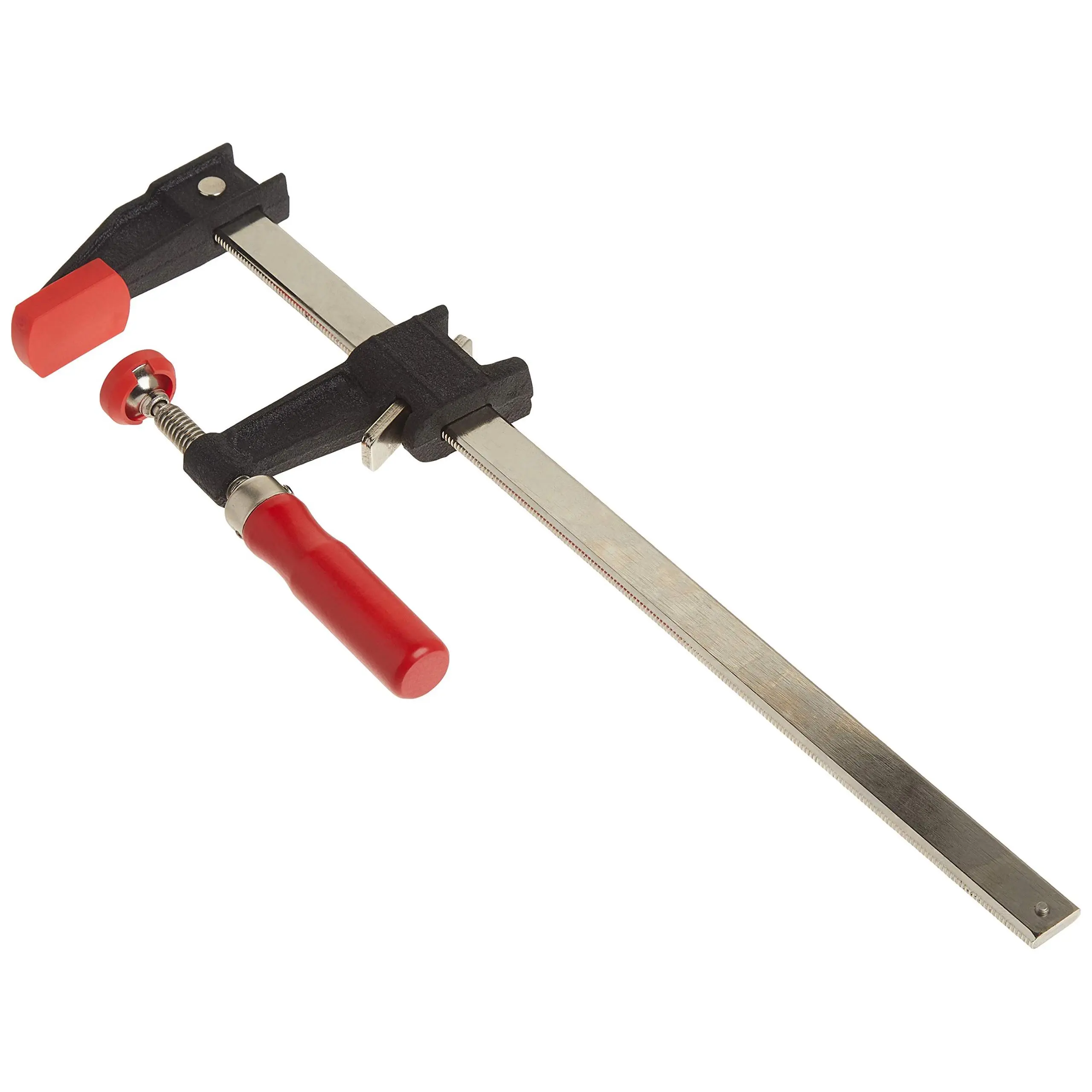 Clutch Style Bar Clamps - 12 In 600 Lb Gscc2.512- Woodworking With Handle  Non-marring Pads Durable Cast-iron Jaws & Serrated Rail For Carpentry Cabinetry