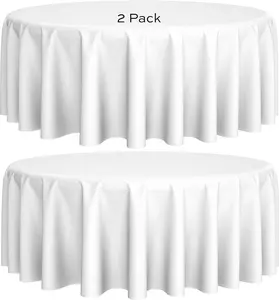 U.S. Brave™ White Round Tablecloth Set for 120-Inch Tables (2-Pack)