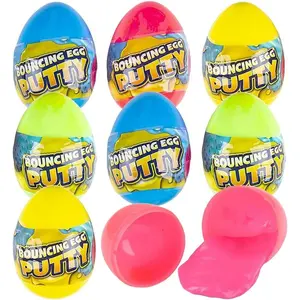 Silly Putty Eggs for Kids, Set of 8, Pre Filled Easter Eggs with Bouncing Putty Inside, Great as Stress Relief Toys for Kids, and Easter Basket Stuffers Fillers