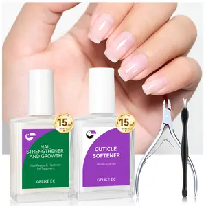 Gelike EC 4-in-1 Nail Softener & Cuticle Care Kit - Cuticle Remover & Polish Set for Easy Manicure at Home - Salon-Worthy Nails - No Pro Skills Required - Flawless