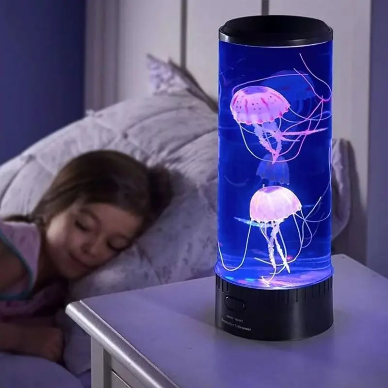 Fluorescent Artificial Jellyfish Aquarium Decor, Floating Silicone Ornament for LED Fish Tank