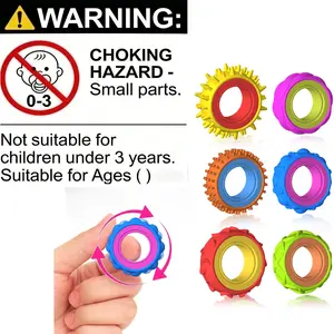 Stress Relief Rotating Rings Set, Adjustable Sensory Training Tools for Kids & Adults, Portable Office Travel Toys, Stress Relief Fidgeting