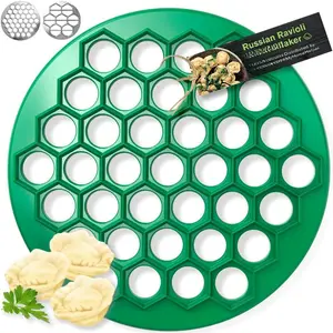 Russian Dumpling Maker Plastic Pelmeni Maker Dumpling Mold Machine Press Ravioli Mould  Delicious Dumplings Siberian Meat Pelmeni