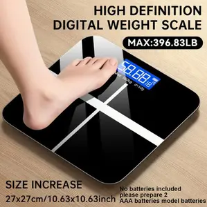 Weight Scale Electronic Scale, 396 Pound Digital Bathroom Scale, High-precision Weight Scale with LCD High-definition Display Screen And Temperature Display (switchable Between KG And Pounds), Ultra Wide Platform, High-precision Electronic Weighing Summer