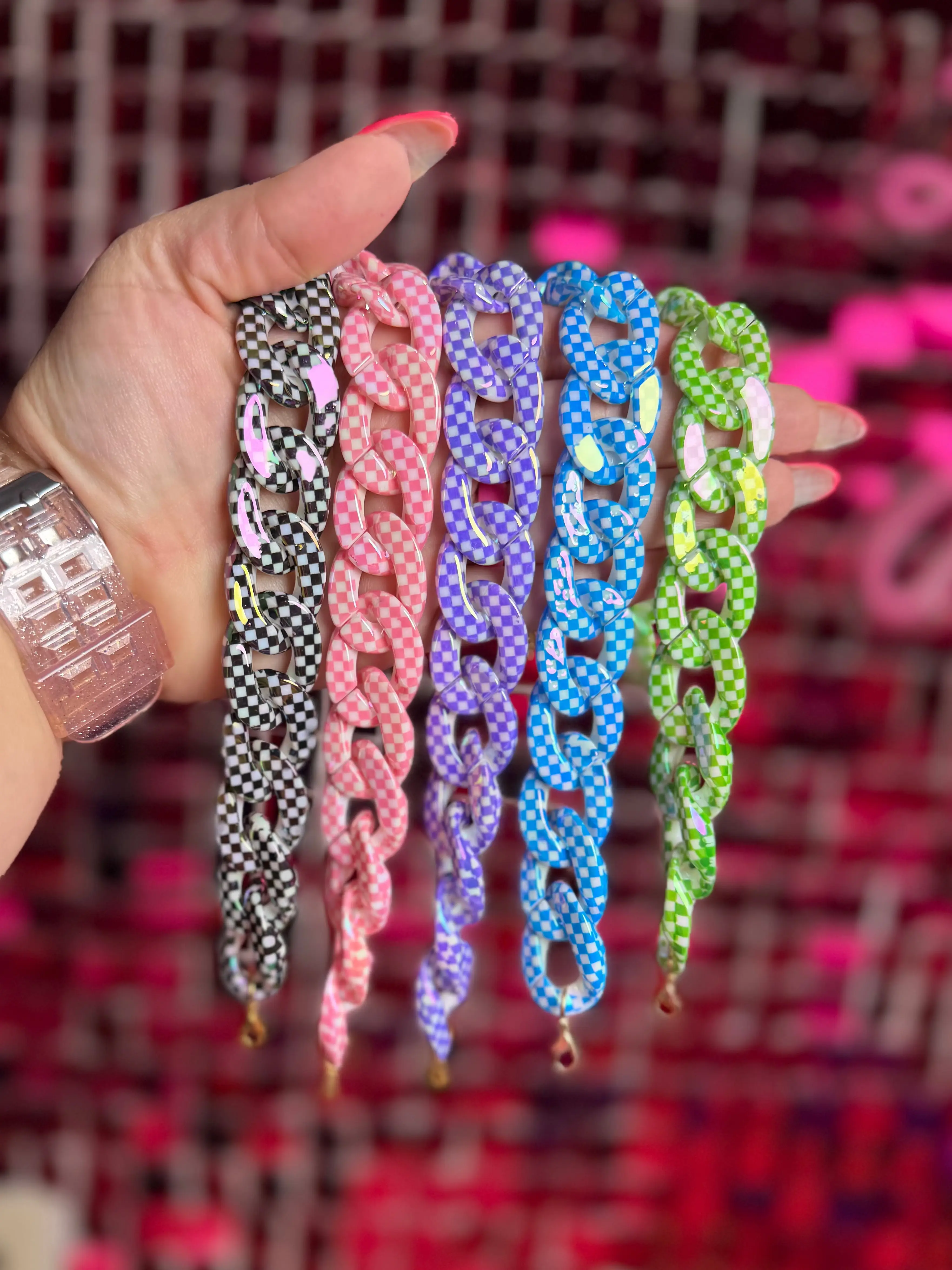Checkered Hat Chains