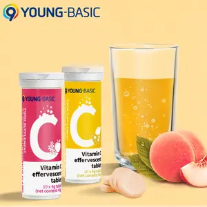 9 Young-Basic Vitamin C Effervescent Tablets Honey Pomelo Drink - Daily Immune Support Optimum Supplement Edible Dietary Fitness Healthcare
