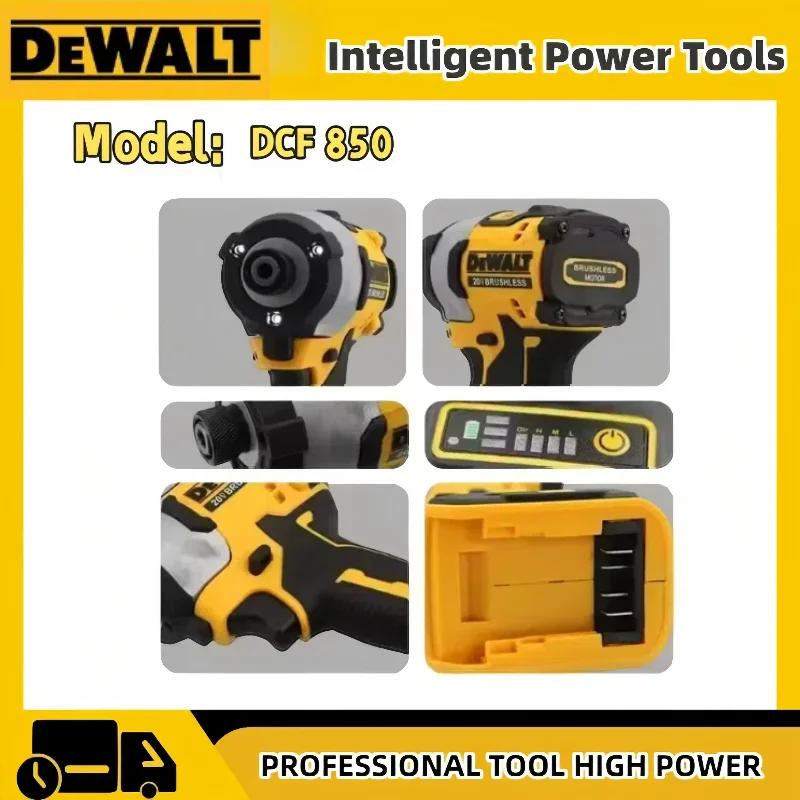 For DEWALT850 20V Battery Brushless Impact Wrench 500N.M 4 Speed Cordless Electric Driver 1/2" Power Tools