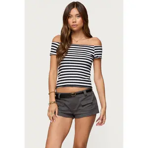 Amanda Striped Off Shoulder Top