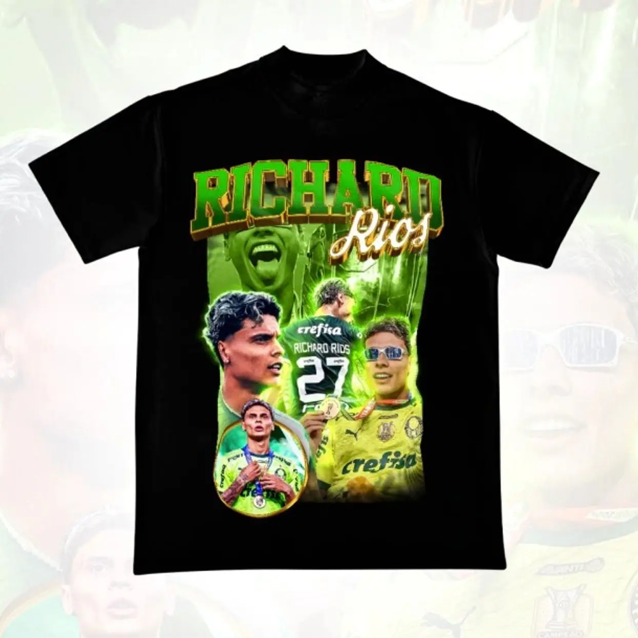 Richard Rios Legend Graphic T-Shirt, Black Soccer Player Tribute Tee, Breathable Casual Sports Wear