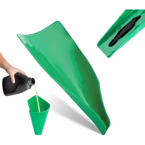 Foldable Flexible Oil Change Funnel - Spill-Free Auto Funnel with Large Capacity, Easy to Clean & Store, Multi-Use Car Care Tool for Oil Filling/Draining, Fits Lawnmowers, Motorcycles, Snowplows, Trucks & Vehicles