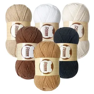 6pcs Multicolor Yarn Options, Knitting Supplies, 100% Acrylic, 50g Per Ball, Ideal for Crochet Knitting Spring Summer Clothes Hats DIY Gifts Outdoor Travel Crafts