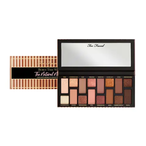 Too Faced Born This Way The Natural Nudes Eye Shadow Palette | Creamy, Highly Pigmented, Blendable, Matte, Shimmer, Metallic, Sparkle Shades
